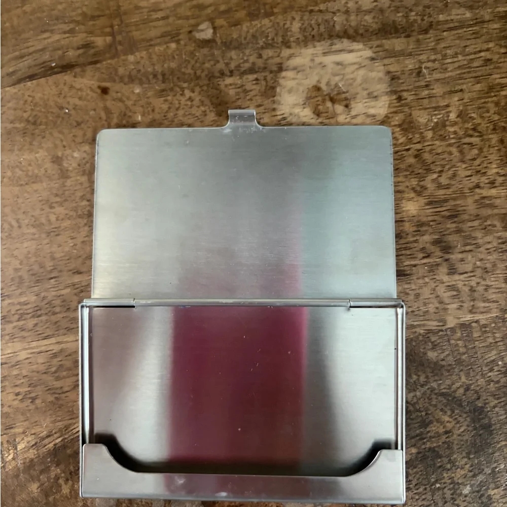 Silver Card Holder with 'RETIRED' Engraving